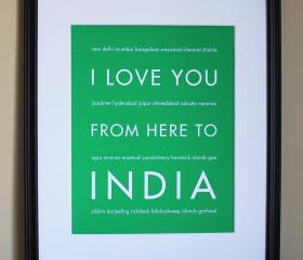 India Art Print, 8x10 