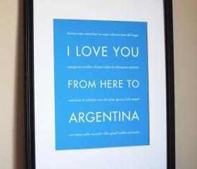 Argentina Art Print, 8x10