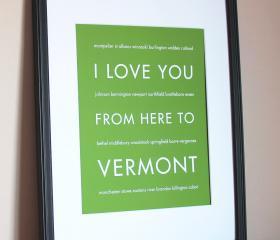Vermont Art Print, 8x10