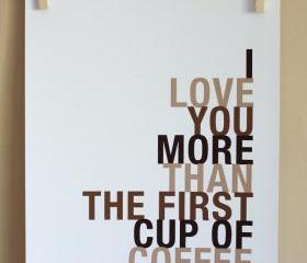 Coffee Art Print, 8x10 