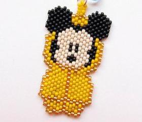 Mickey Mouse Disney Parks Poncho Beaded Zipper Pull Purse Charm