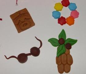 Luau Fondant Cupcake Toppers