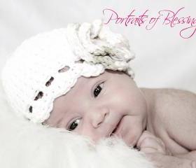 Crochet flower cloche
