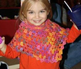 Child's crochet poncho