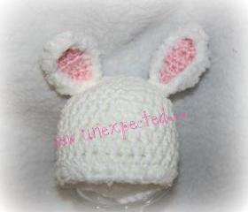 Crochet bunny hat