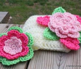 Flower headband and diaper cover set