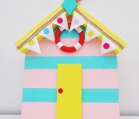 Ice-cream yellow beach hut