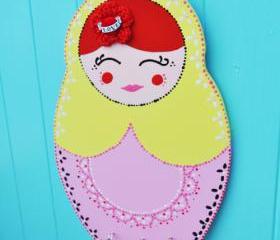 Yellow russian doll