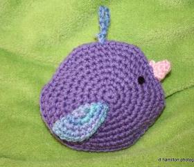 Crochet birdie sachet