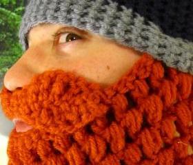 Bearded Beanie - Removable Beard - Striped