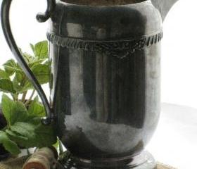 Vintage Water Pitcher Silver on Copper