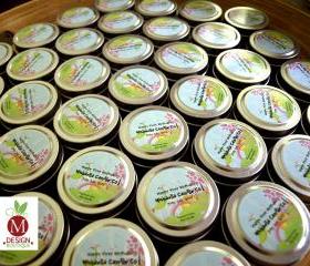 Customized Wedding Favor Candles