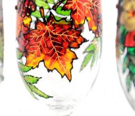 Hand Painted Glass, Autumn, Seasonal Collection