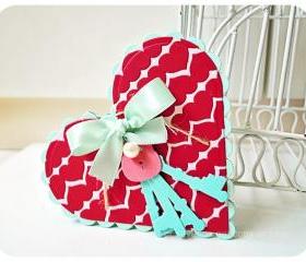 Heart in Heart card with Key & lock 