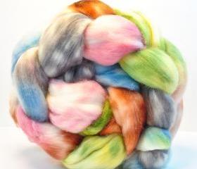 Superwash Merino Lambswool Combed Top Hand Painted Wool Roving- 4.1 oz - MISS POTTER