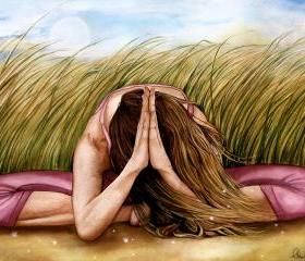 namaste yoga art print