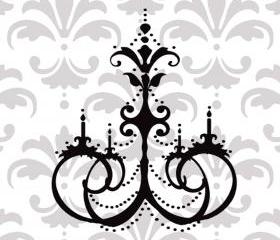 Gorgeous Chandelier vinyl decal UK 