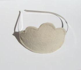 Beige wool felt headband - Ready to ship