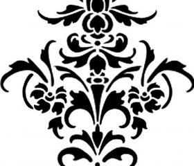Vinyl Damask Flourish Decal 