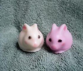 Mini Bunny Couple Soap - Black Raspberry Vanilla Scent