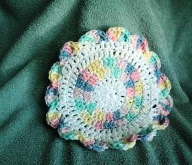  Washcloth-Crocheted - Rainbow Washcloth
