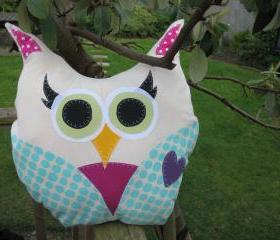 Colourful Owl Cushion 