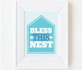 8x10 Bless this nest print