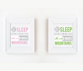 8x10 Let him/her sleep nursery print
