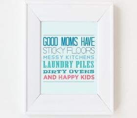 8x10 Good Moms have list print