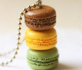 Macaron Jewelry - Trio Macarons Necklace