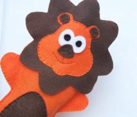 Felt Hand Puppet, cute lion handpuppet A376