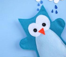 Owl hand puppet for Small hand A345