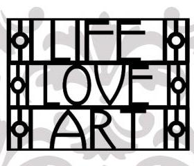 Life Love Art - UK seller - Art deco style vinyl decal 