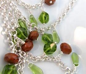 Brown and green necklace