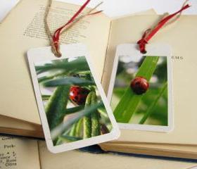 Lovely Ladybirds gift tag bookmarks