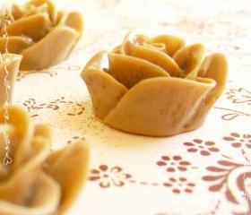6 Resin Roses Cabochons Flower Accessory 22x22x12mm