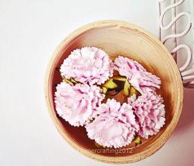Carnation paper flower Light purple / pack