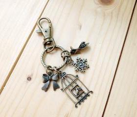 Charm Keychain, Bird Cage