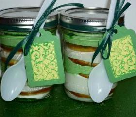 Pistachio Flavored Cake in a Jar Set of 2 Saint Patricks Day Celtic Irish