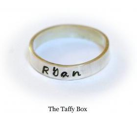 Hand Stamped Message Ring