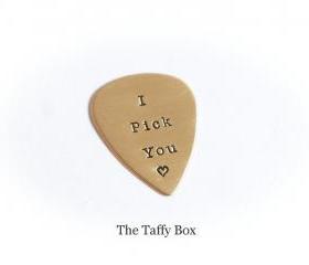 Hand Stamped Copper Guitar Pick