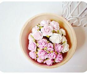 NEW! 30 Mulberry mixed pink paper Rose Buds flower/ pack 
