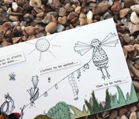 Mother's washing (detailed doodles range)