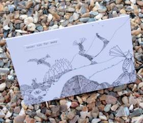Never too far away card (detailed doodles range)