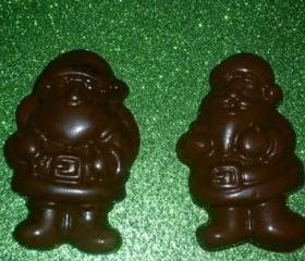Solid Chocolate Santa Claus Christmas Stocking Stuffer Order of 6