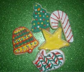 Decorated Christmas Sugar Cookie Assortment Order of 12