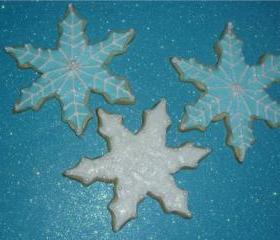 Snowflake Christmas Vanilla Sugar Cookies Order of 6
