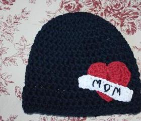 'Mom" tattoo baby beanie