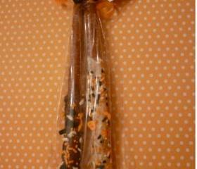 Halloween Chocolate Covered Milk and White Chocolate Pretzel Rods 12