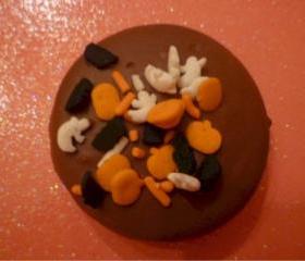 Fall/ Autumn Milk Chocolate Covered Oreos Halloween Sprinkle One Dozen